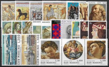 1975 San Marino annata completa 22v. MNH