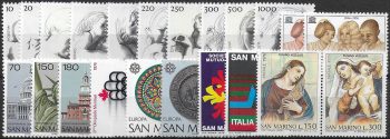 1976 San Marino annata completa 22v. MNH