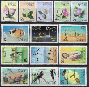 1973 Nauru landscapes and activities 14v. MNH SG n. 99/112