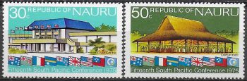 1975 Nauru South Pacific Conference 2v. MNH SG n. 137/38
