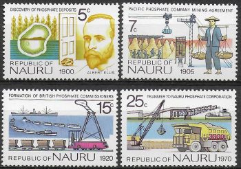 1975 Nauru phosphate deposits 4v. MNH SG n. 129/132