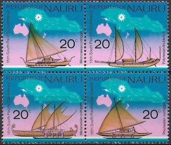 1975 Nauru South Pacific Conference 1st issue 4v. MNH SG n. 133/36