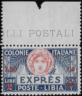 1933 Libia Express Lire 2,50 on 2 Lire bfa MNH Sassone n. 13