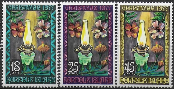 1977 Norfolk Island Christmas 3v. MNH SG n. 197/99