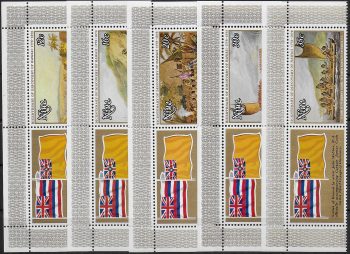 1978 Niue discovery of Hawaii 5v. MNH SG n. 235/239