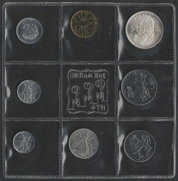 1974 San Marino serie divisionale 8 monete FDC