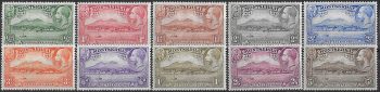 1932 Montserrat Plymouth 10v. MH SG n. 84/93