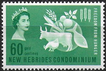 1963 New Hebrides Freedom from Hunger 1v. MNH SG n. 95