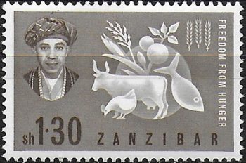 1963 Zanzibar Freedom from Hunger 1v. MNH SG n. 389