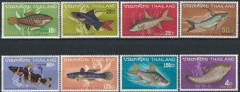 1968 Thailandia fishes 8v. MNH Yvert & Tellier n. 490/97