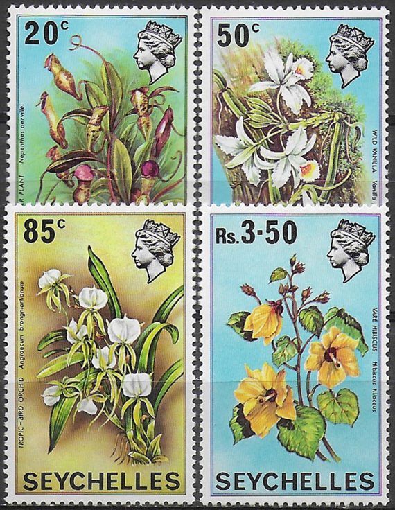 1970 Seychelles flowers 4v. MNH SG n. 288/91