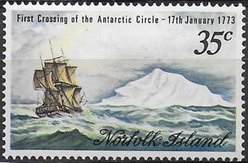 1973 Norfolk Island Antartic Circle crossing 1v. MNH SG n. 129