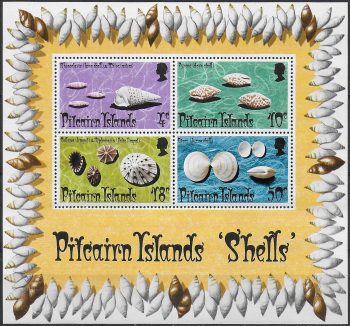 1974 Pitcairn Islands shells 1 mini-sheet MNH SG n. MS151