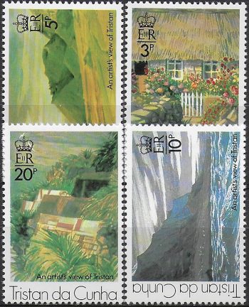 1976 Tristan da Cunha paintings 4v. MNH SG n. 207/10