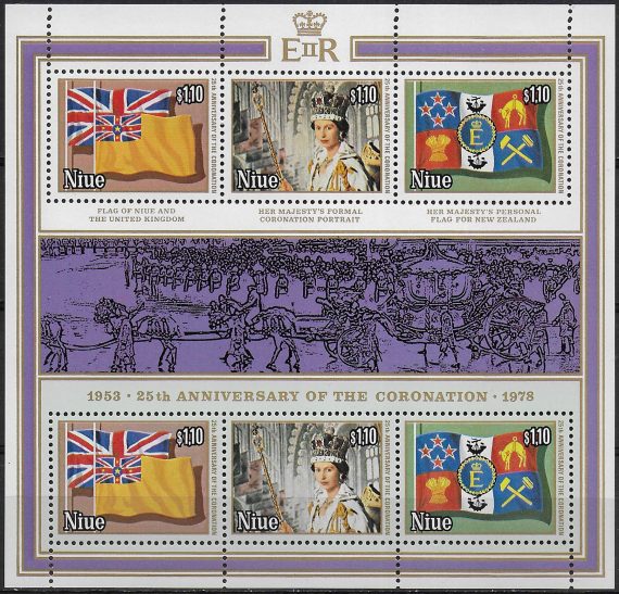 1978 Niue Anniversary of Coronation 6v. MNH Yv n. 207/12