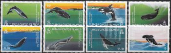 1983 Turks and Caicos Whales 8v. MNH SG n. 745/52