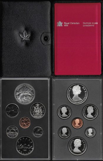1980 Canada Mint divisional series 7 coins Proof