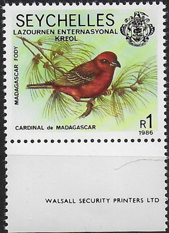 1986 Seychelles international Creole day 1v. MNH SG n. 653