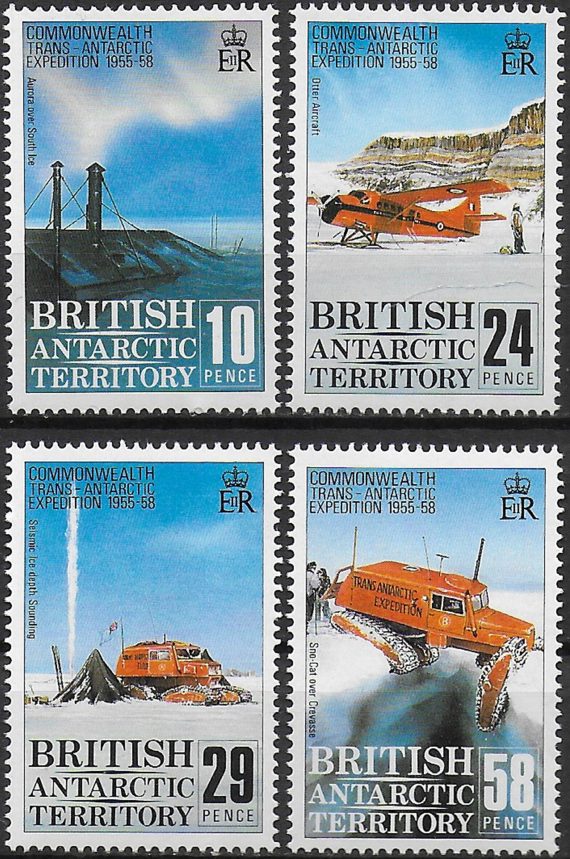 1988 British Antartic Territory Trans-Antartic expedition 4v. MNH SG n. 163/166