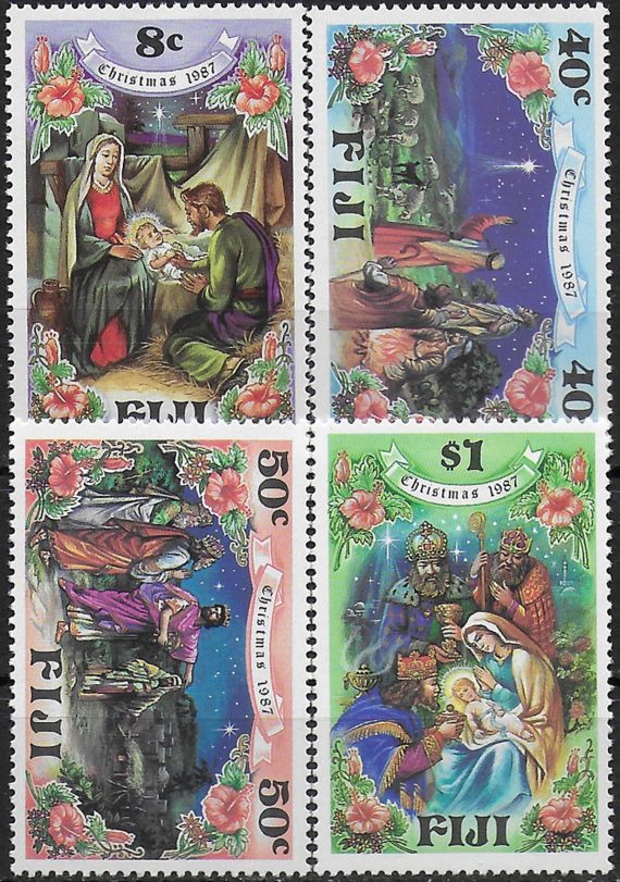1987 Fiji Christmas 4v. MNH S.G. n. 766/69