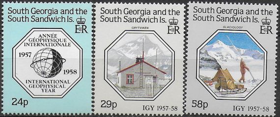 1987 South Georgia international geophysical year 3v. MNH SG n. 176/78