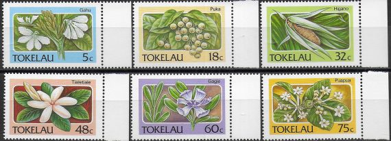 1987 Tokelau flora 6v. MNH SG n. 142/147