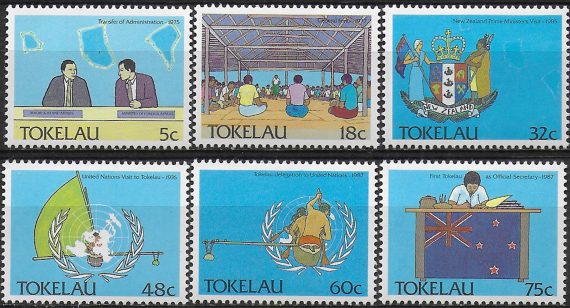 1988 Tokelau political development 6v. MNH SG n. 159/164