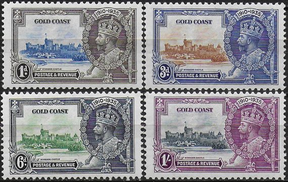 1935 Gold Coast Silver Jubilee 4v. MNH SG n. 113/16