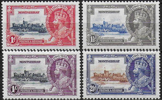 1935 Montserrat Silver Jubilee 4v. MNH SG n. 94/97