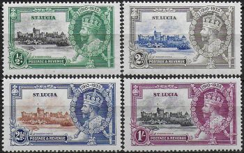 1935 St Lucia Silver Jubilee 4v. MNH SG n. 109/12