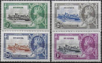 1935 St Lucia Silver Jubilee 4v. MNH SG n. 109/12