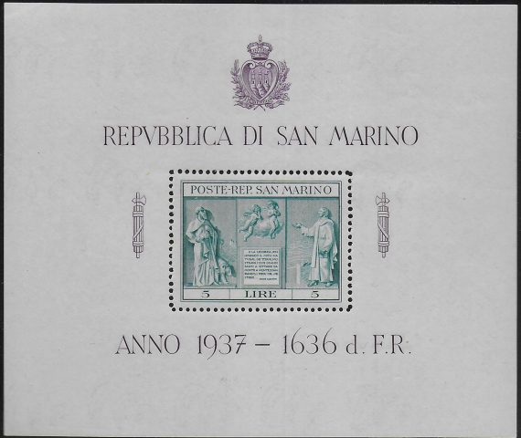 1937 San Marino Independence 1MS MNH Sassone n. 1