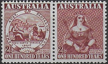 1950 Australia first adhesive stamps 2v. MNH SG n. 239/40