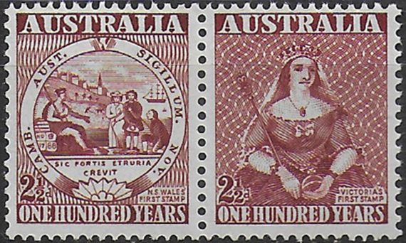 1950 Australia first adhesive stamps 2v. MNH SG n. 239/40