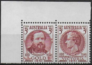 1951 Australia discovery of gold 2v. MNH SG n. 245/46