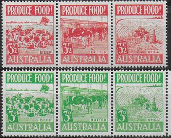 1953 Australia food production 6v. MNH SG n. 255/60