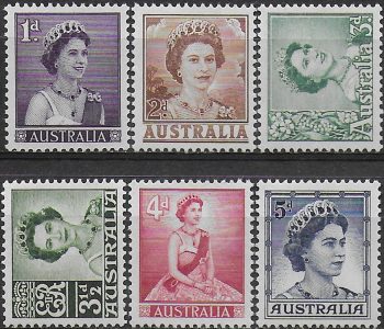 1959-63 Australia Queen Elizabeth II 6v. MNH SG n. 308/14