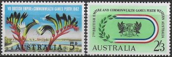 1962 Australia Commonwealth games 2v. MNH SG n. 346/47