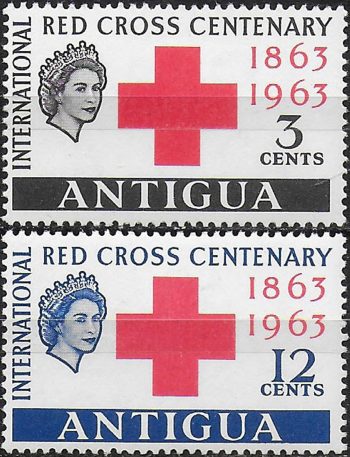1963 Antigua Red Cross Centenary 2v. MNH SG n. 147/48