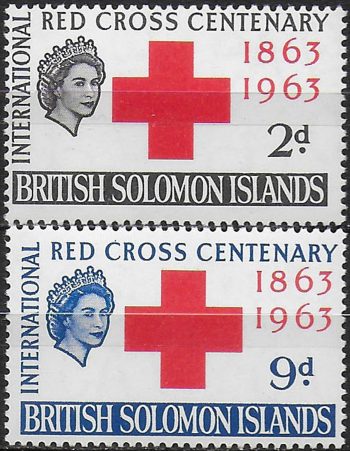 1963 British Solomon Red Cross Centenary 2v. MNH SG n. 101/02