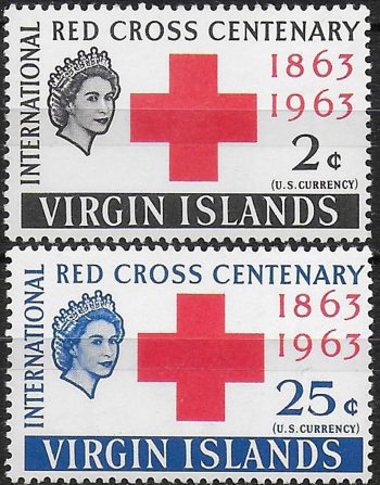 1963 British Virgin Red Cross Centenary 2v. MNH SG n. 175/76