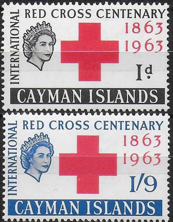 1963 Cayman Red Cross Centenary 2v. MNH SG n. 181/82