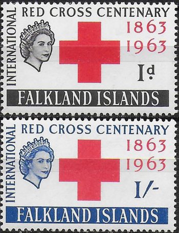 1963 Falkland Red Cross Centenary 2v. MNH SG n. 212/13