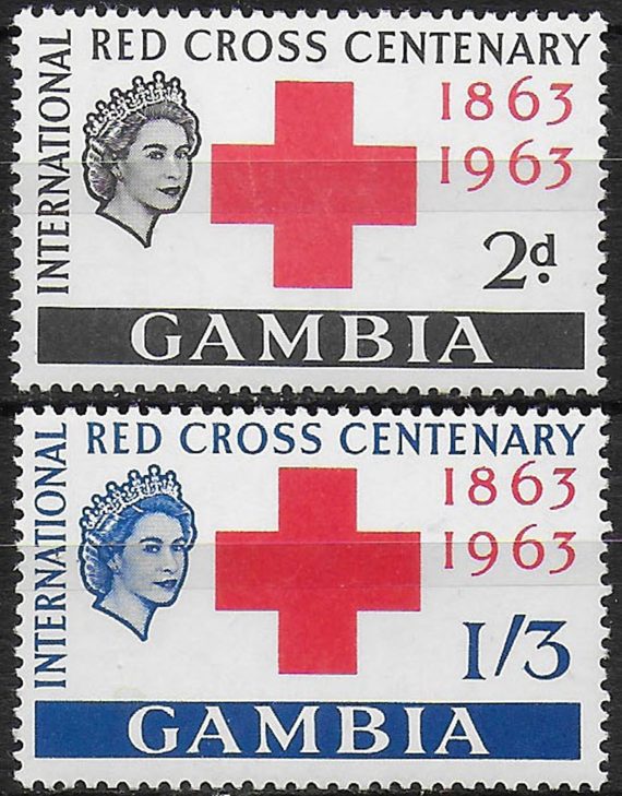 1963 Gambia Red Cross Centenary 2v. MNH SG n. 191/92