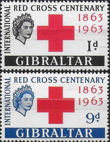 1963 Gibraltar Red Cross Centenary 2v. MNH SG n. 175/76