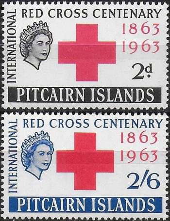 1963 Pitcairn Islands Red Cross Centenary 2v. MNH SG n. 34/35
