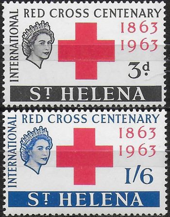 1963 St Helena Red Cross Centenary 2v. MNH SG n. 191/92