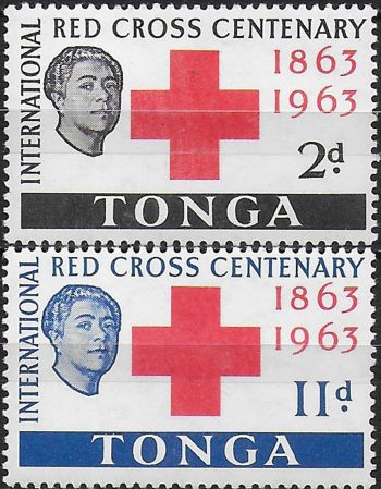 1963 Tonga Red Cross Centenary 2v. MNH SG n. 141/42