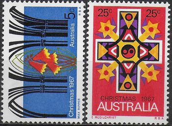1967 Australia Christmas 2v. MNH S.G. n. 415/16