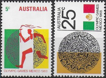 1968 Australia Olympic games Mexico 2v. MNH Michel n. 406/07